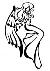 tribal angel tattoo